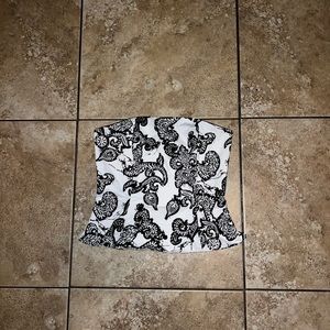 Black and white strapless top size 4 from White House black market.